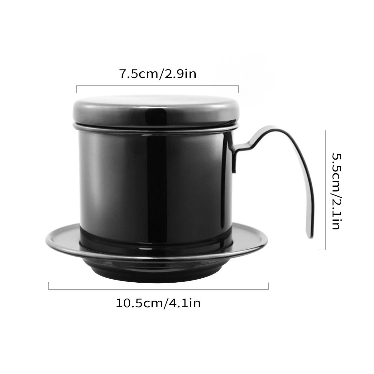 Vietnamese Coffee Drip Filter Small French Press Portable Cup Stainless Steel Vietnamese Coffee Maker for Camping