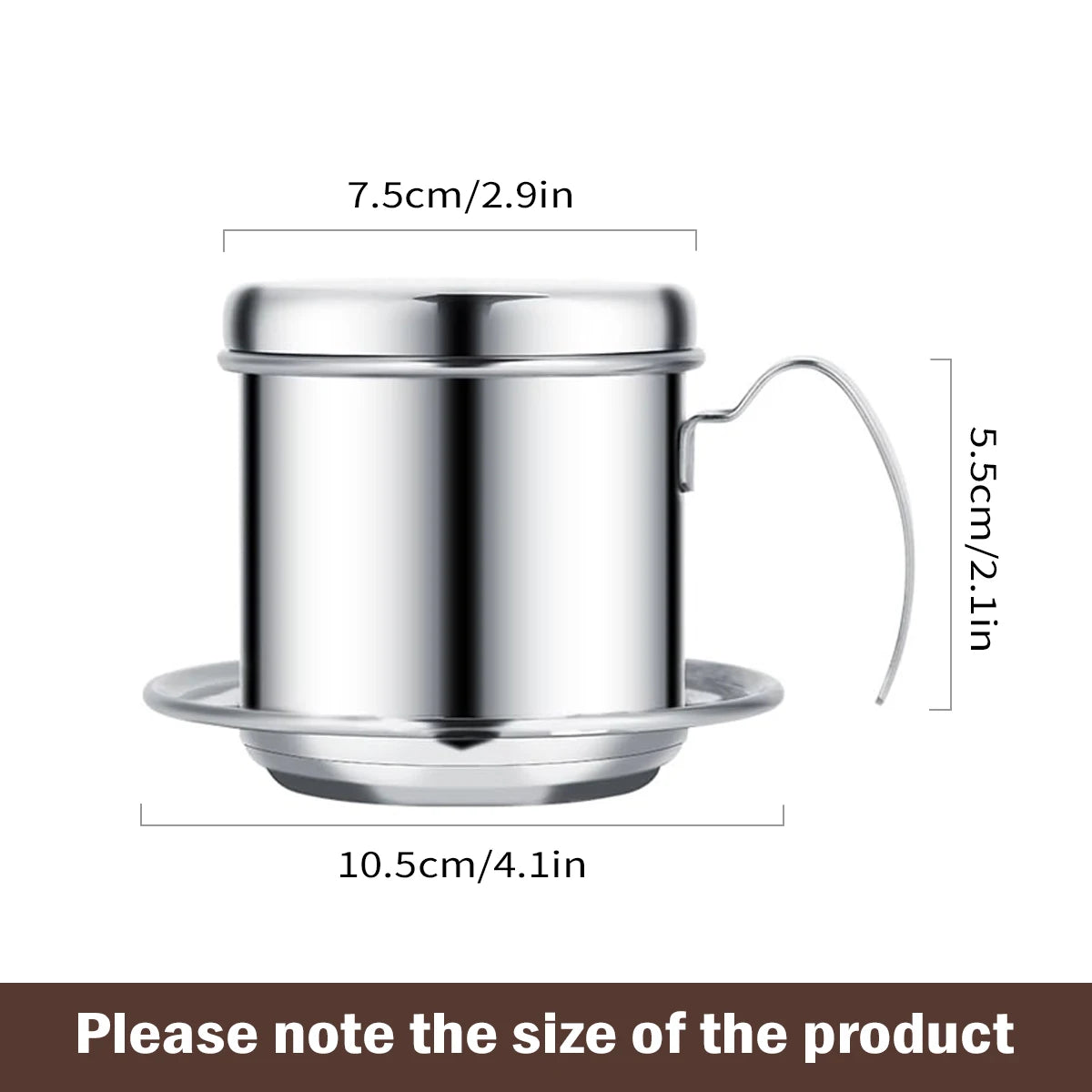 Vietnamese Coffee Drip Filter Small French Press Portable Cup Stainless Steel Vietnamese Coffee Maker for Camping