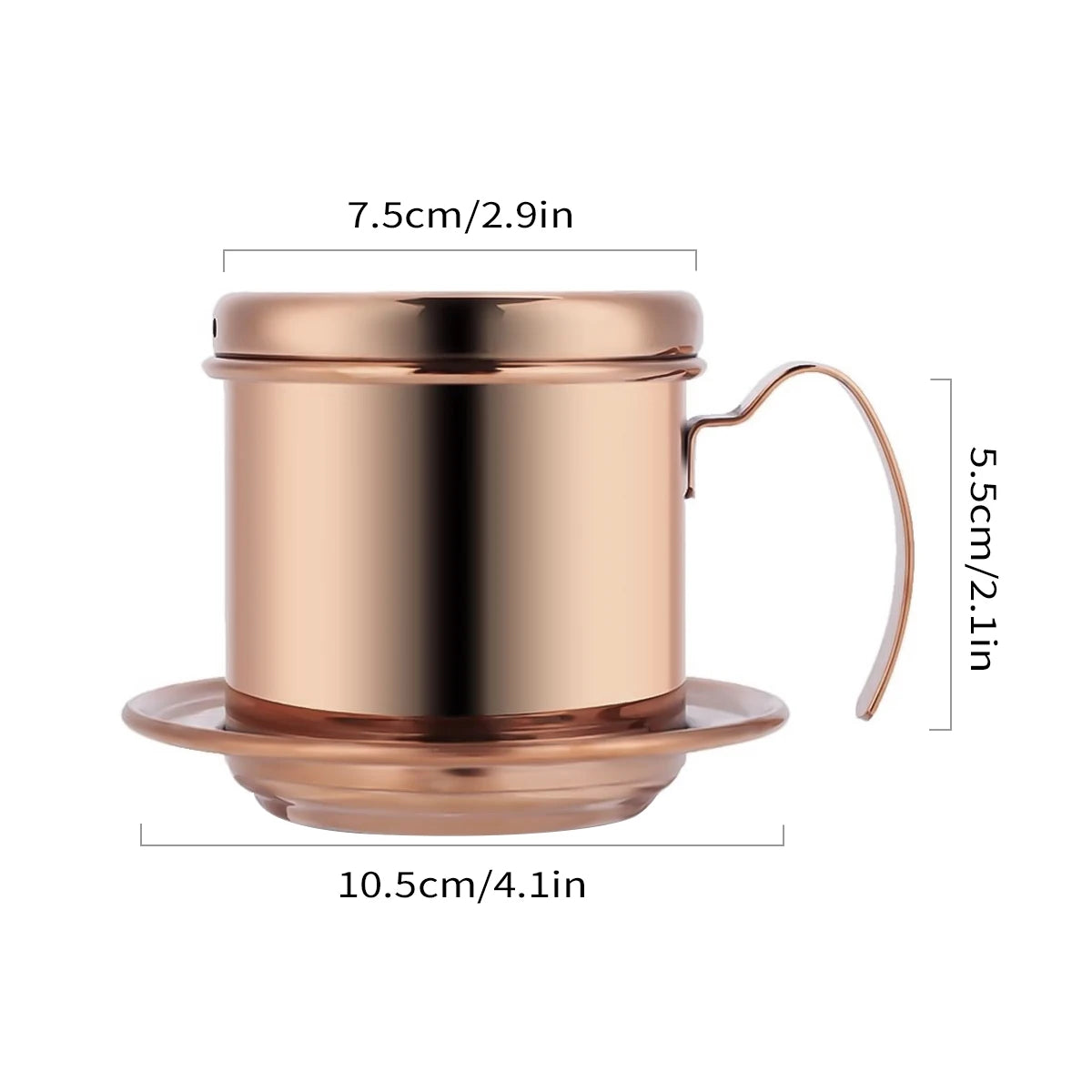 Vietnamese Coffee Drip Filter Small French Press Portable Cup Stainless Steel Vietnamese Coffee Maker for Camping
