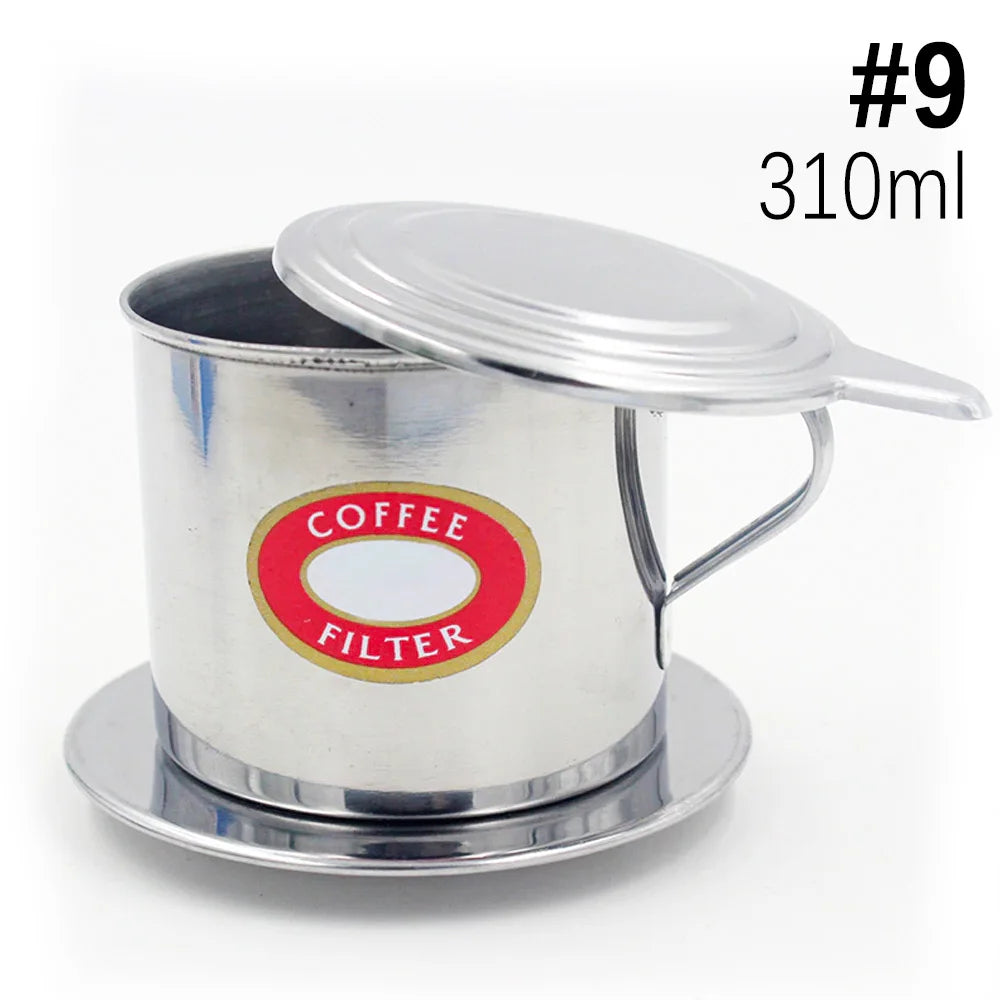 Vietnamese Coffee Filter Stainless Steel Phin Coffee Filter Traditional Vietnam Coffee Maker Coffee Brewing Tool Portable Pot