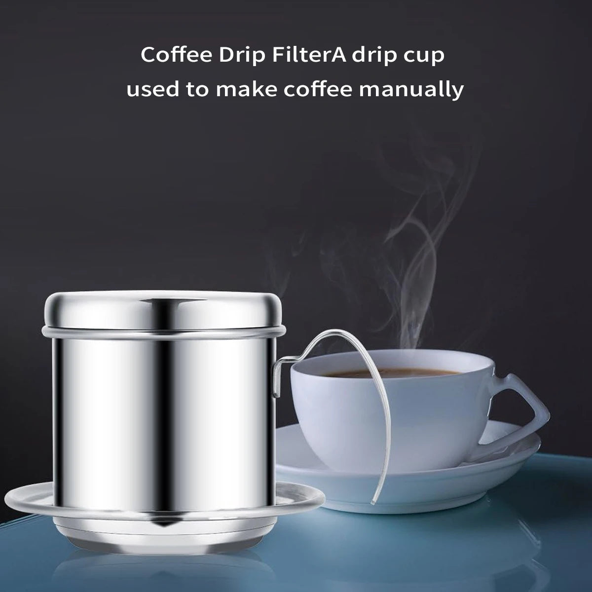 Vietnamese Coffee Drip Filter Small French Press Portable Cup Stainless Steel Vietnamese Coffee Maker for Camping