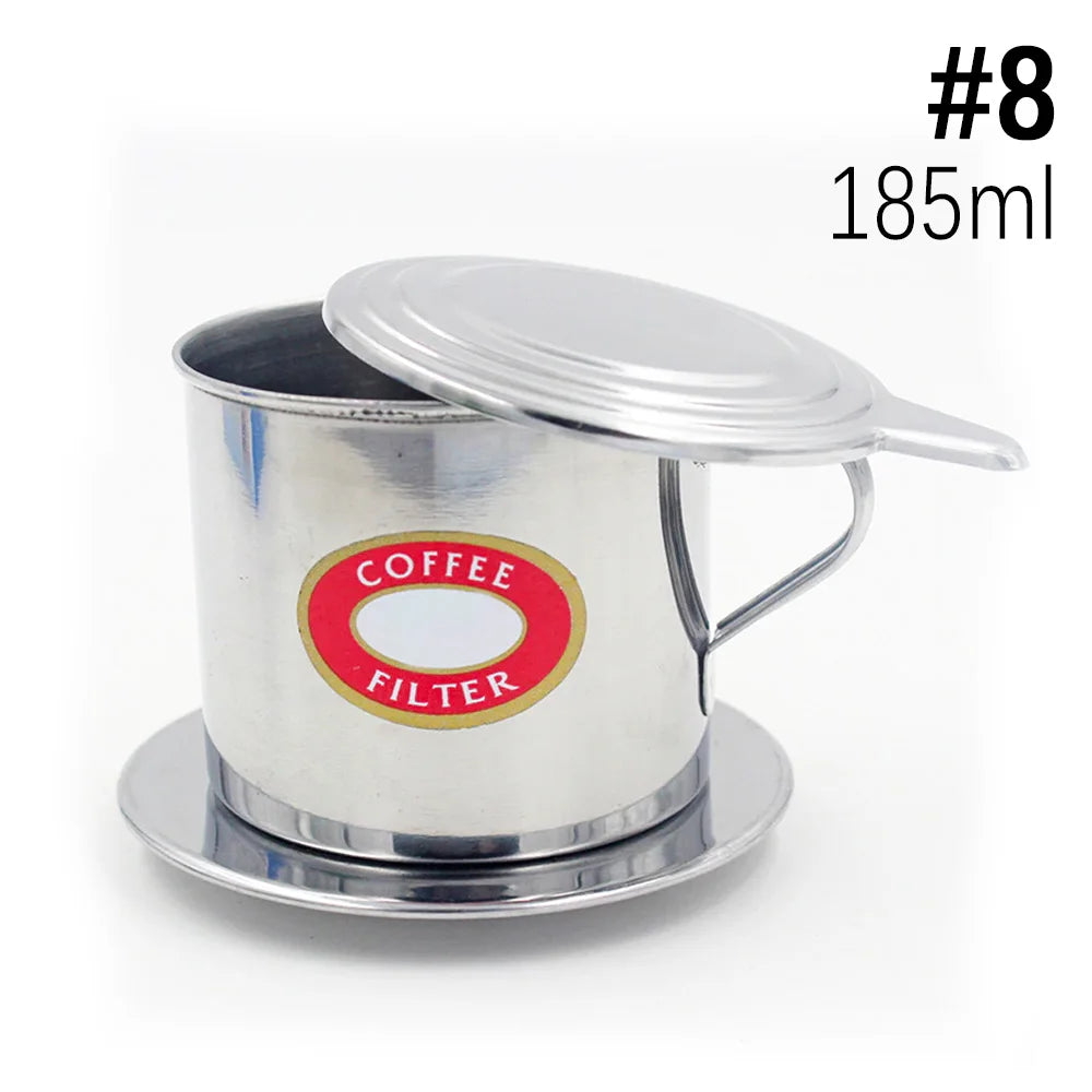 Vietnamese Coffee Filter Stainless Steel Phin Coffee Filter Traditional Vietnam Coffee Maker Coffee Brewing Tool Portable Pot