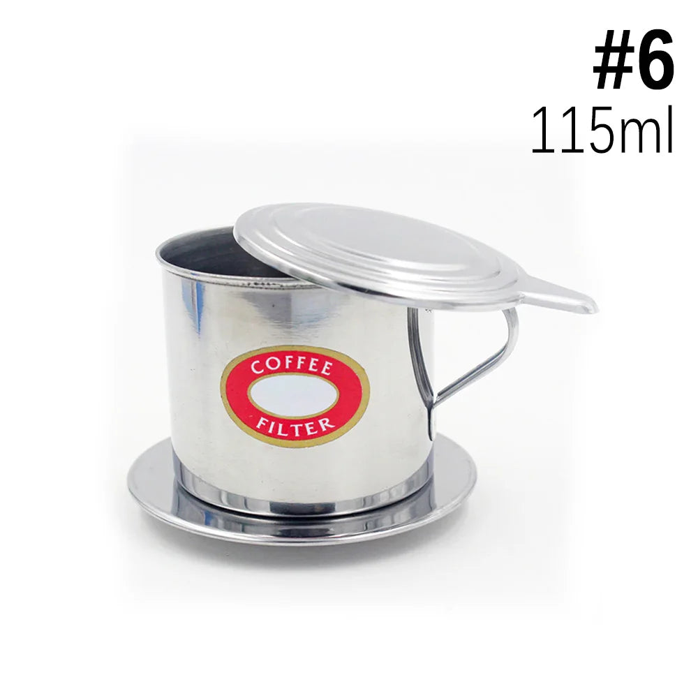 Vietnamese Coffee Filter Stainless Steel Phin Coffee Filter Traditional Vietnam Coffee Maker Coffee Brewing Tool Portable Pot