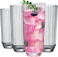 The Ribbed Drinking Glasses, Set of 4