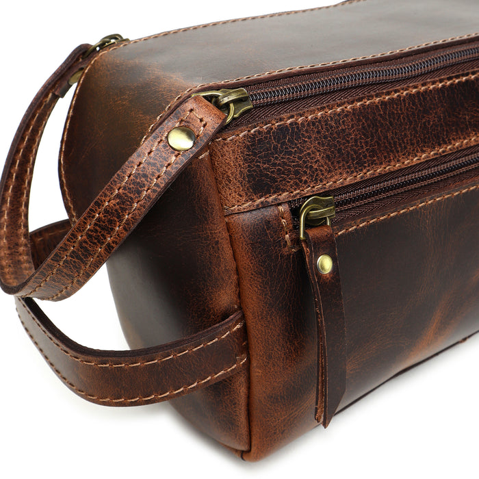 The Leather Travel Dopp Kit